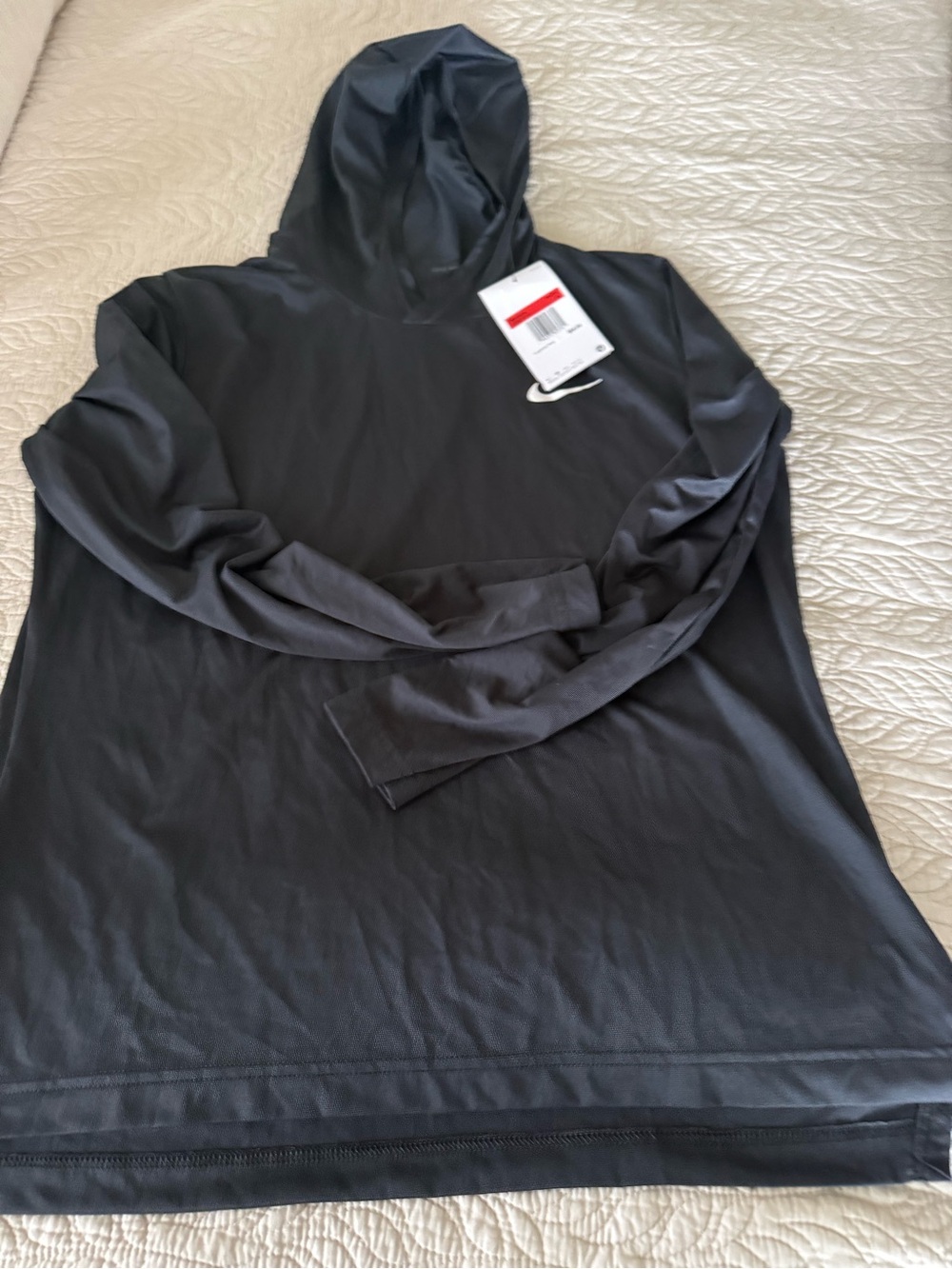 Nike Black Long-Sleeve Hooded Performance Shirt